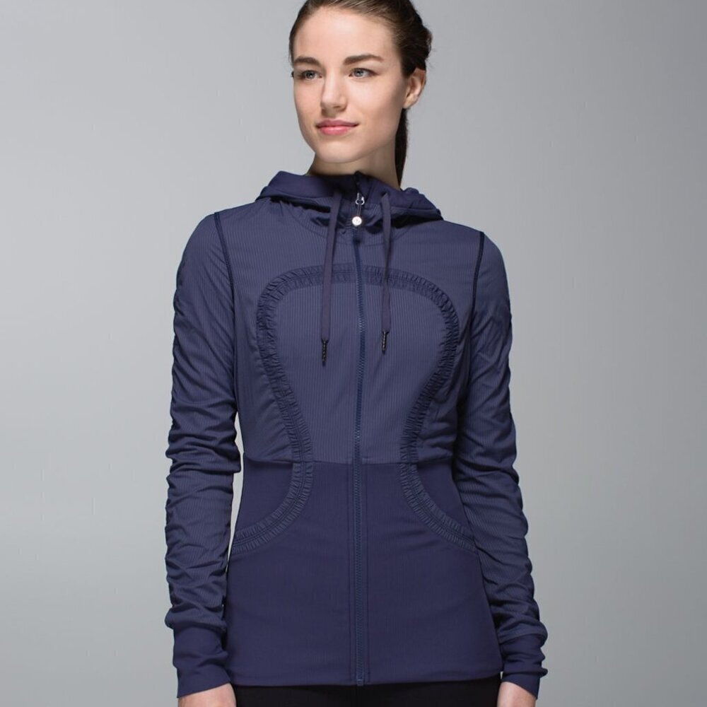 Lululemon Dance Studio Jacket III Cadet Blue- Athletic Full Zip Jacket-Size 4